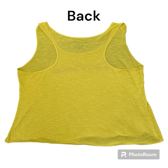 Adin Sportswear Women’s North Carolina Yellow Sheer High-Low Tank Top, Size XL - Picture 5 of 5
